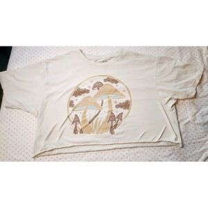 Persaya Mushroom Crop Top Large Cropped Mushrooms Trendy Cute